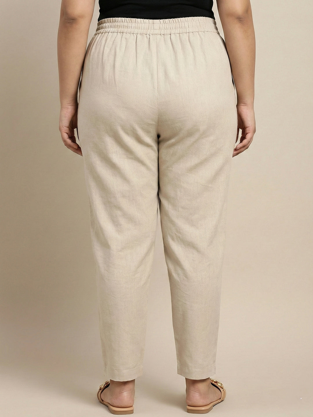 Champagne RelaxFit Cotton Pants