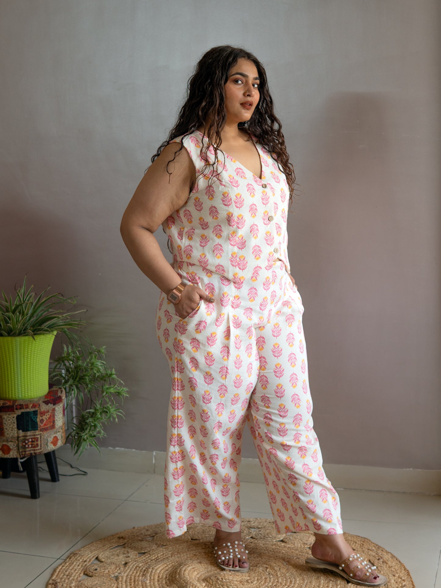 SoftBlush Modern Waistcoat Coord