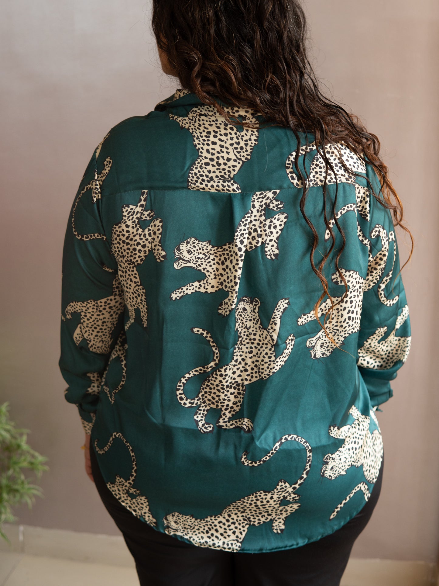 Leopard Luxe Satin Shirt