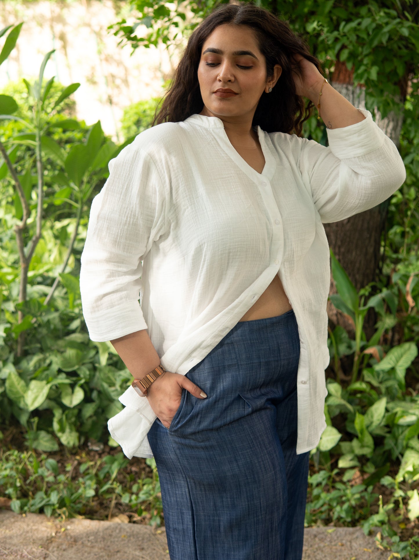 Denim Breeze  Palazzo Pant