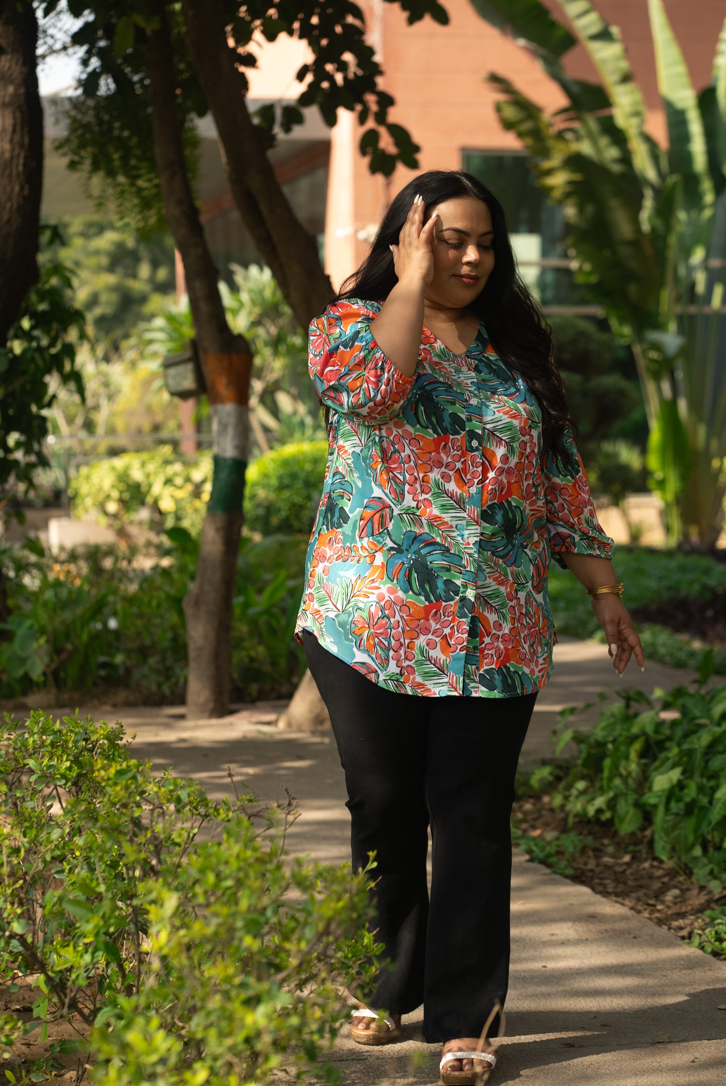 Tropic  Bloom Button-Down Shirt