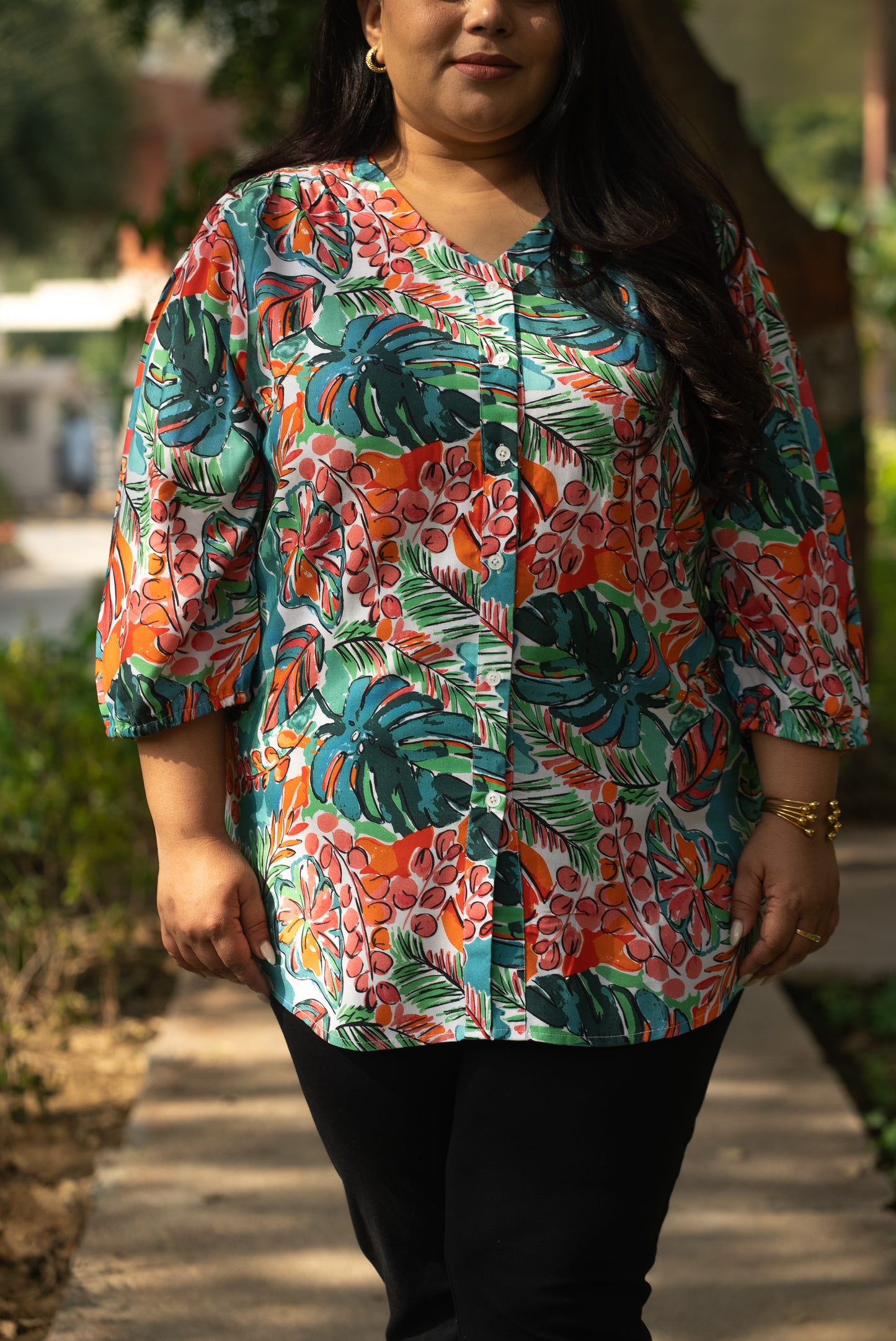 Tropic  Bloom Button-Down Shirt