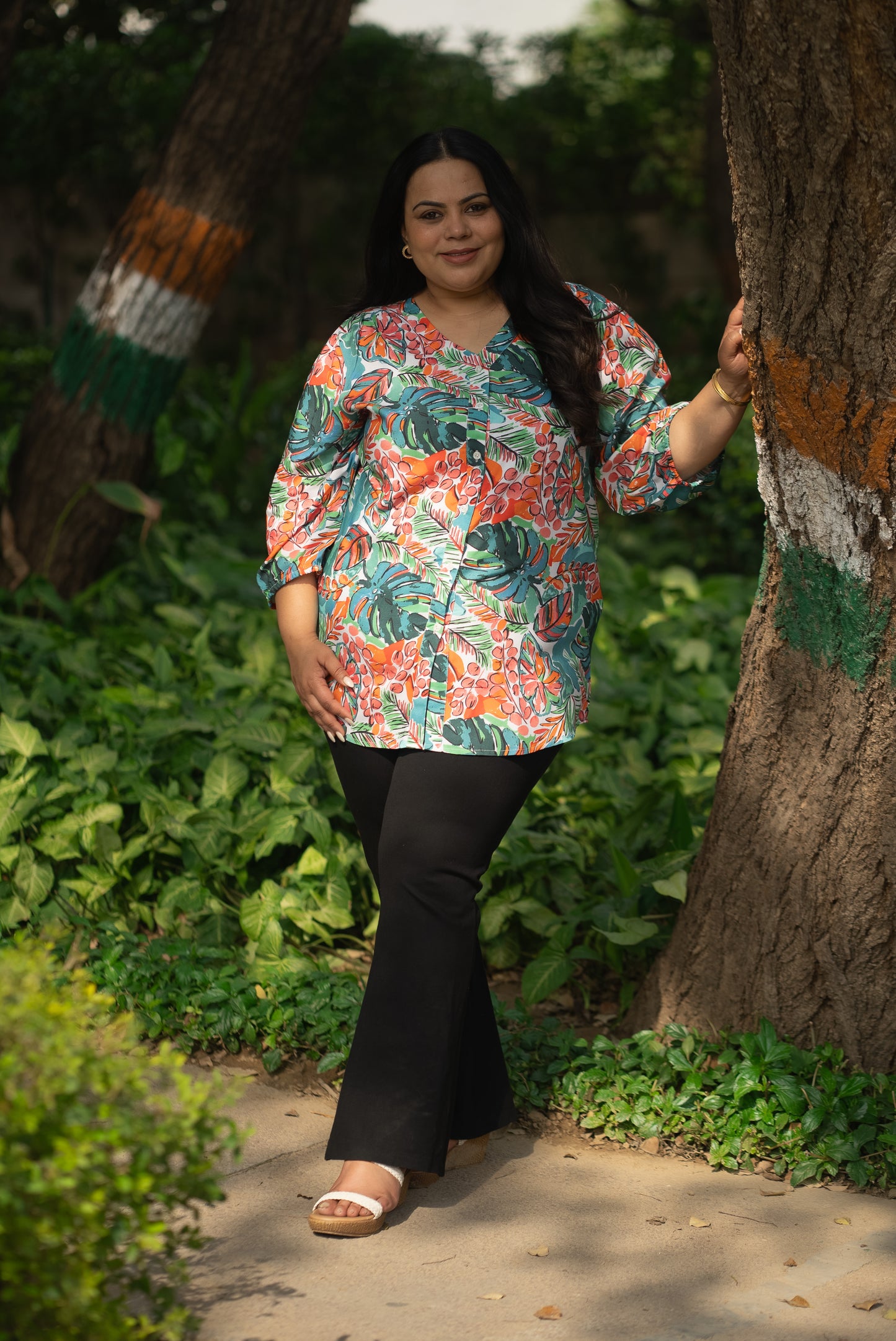 Tropic  Bloom Button-Down Shirt