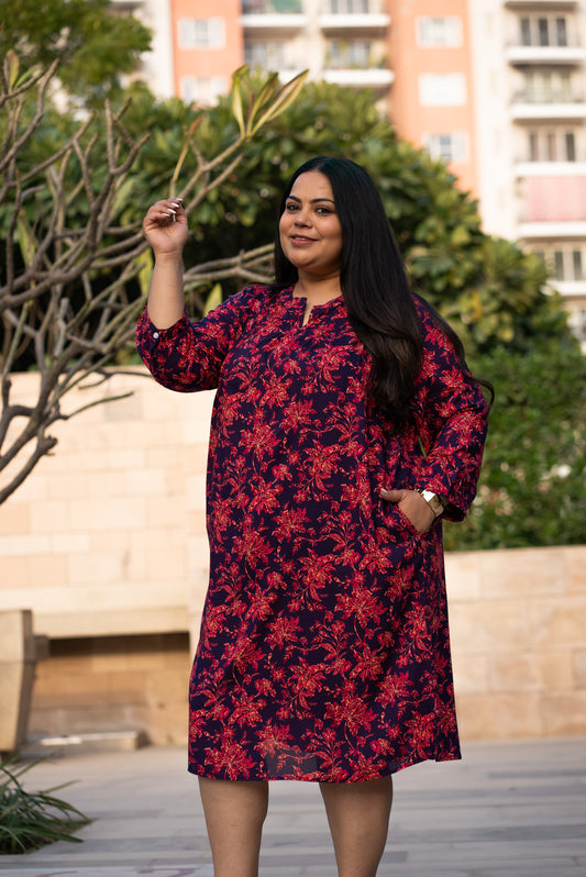 Elegant Red Charm Dress