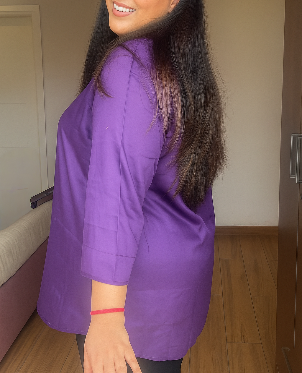 Purple Luxe Button-Down Shirt