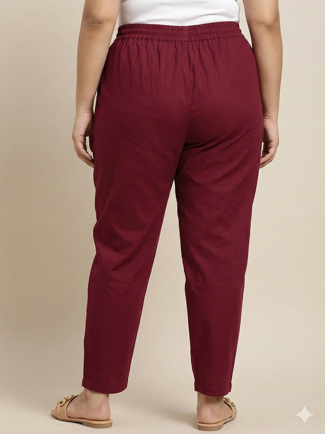 Mehroon RelaxFit Cotton Pants