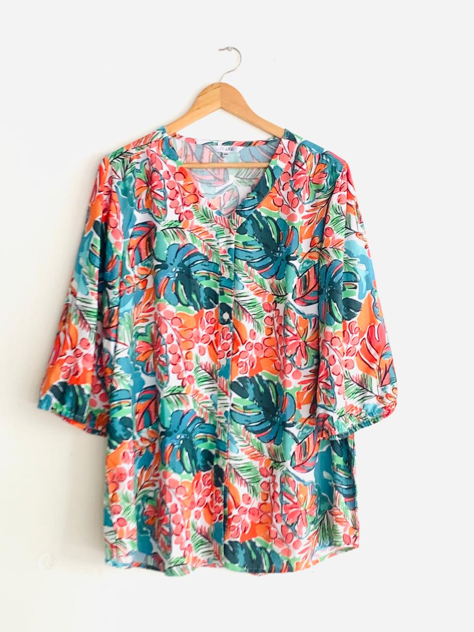Tropic  Bloom Button-Down Shirt