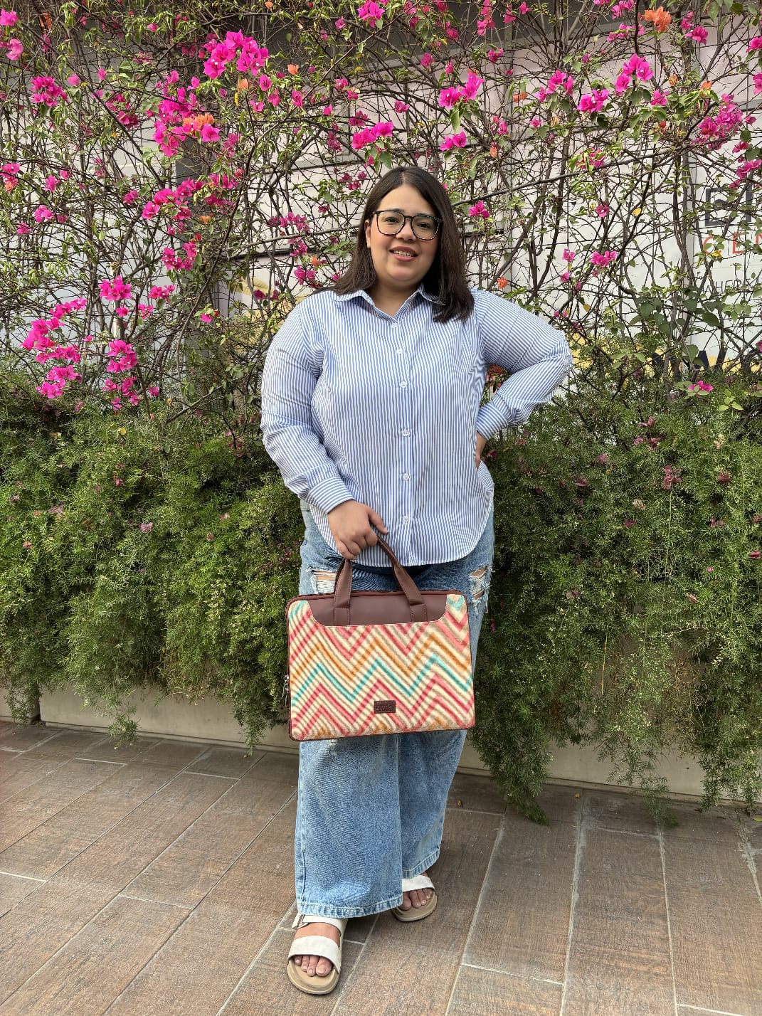 Office Ease Blue Stripe Shirt