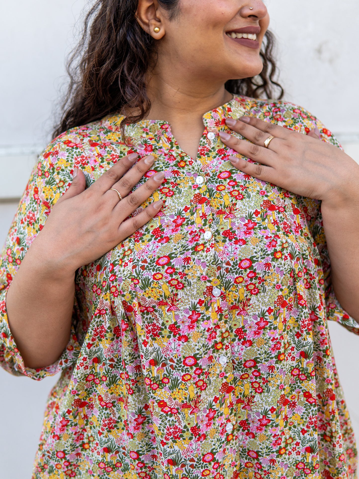 Floral Bliss A-line Tunic