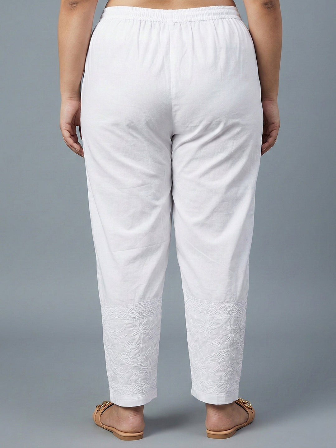 Chikankari Solid Strech Pants
