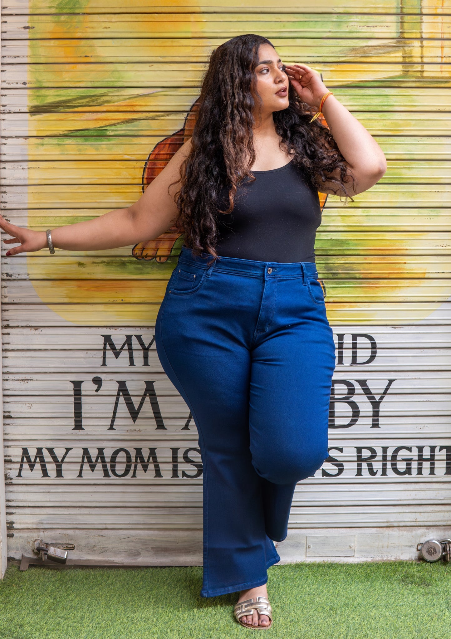 Comfy Denim Flared Jeans