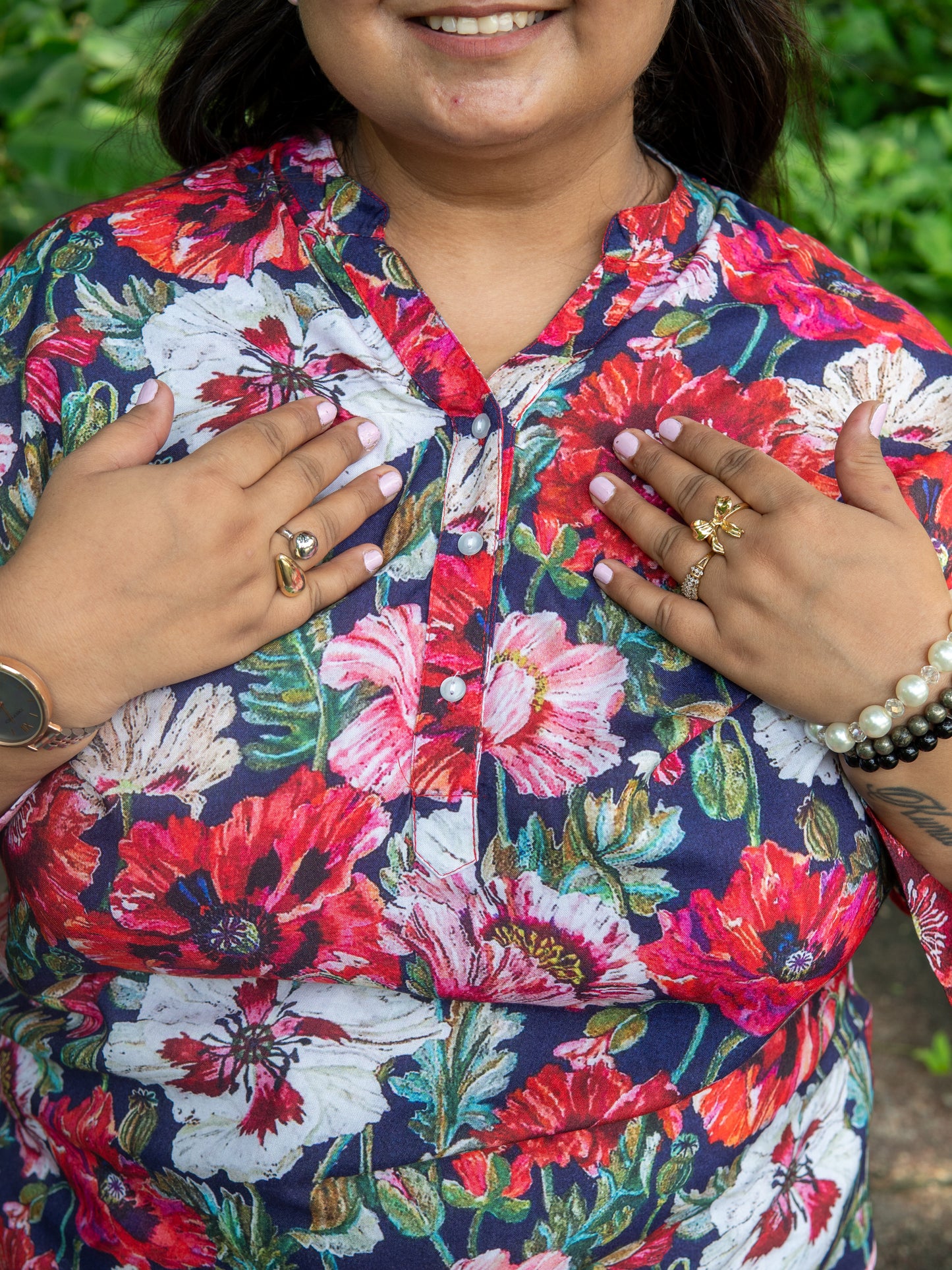 FloraWave Kurta Top