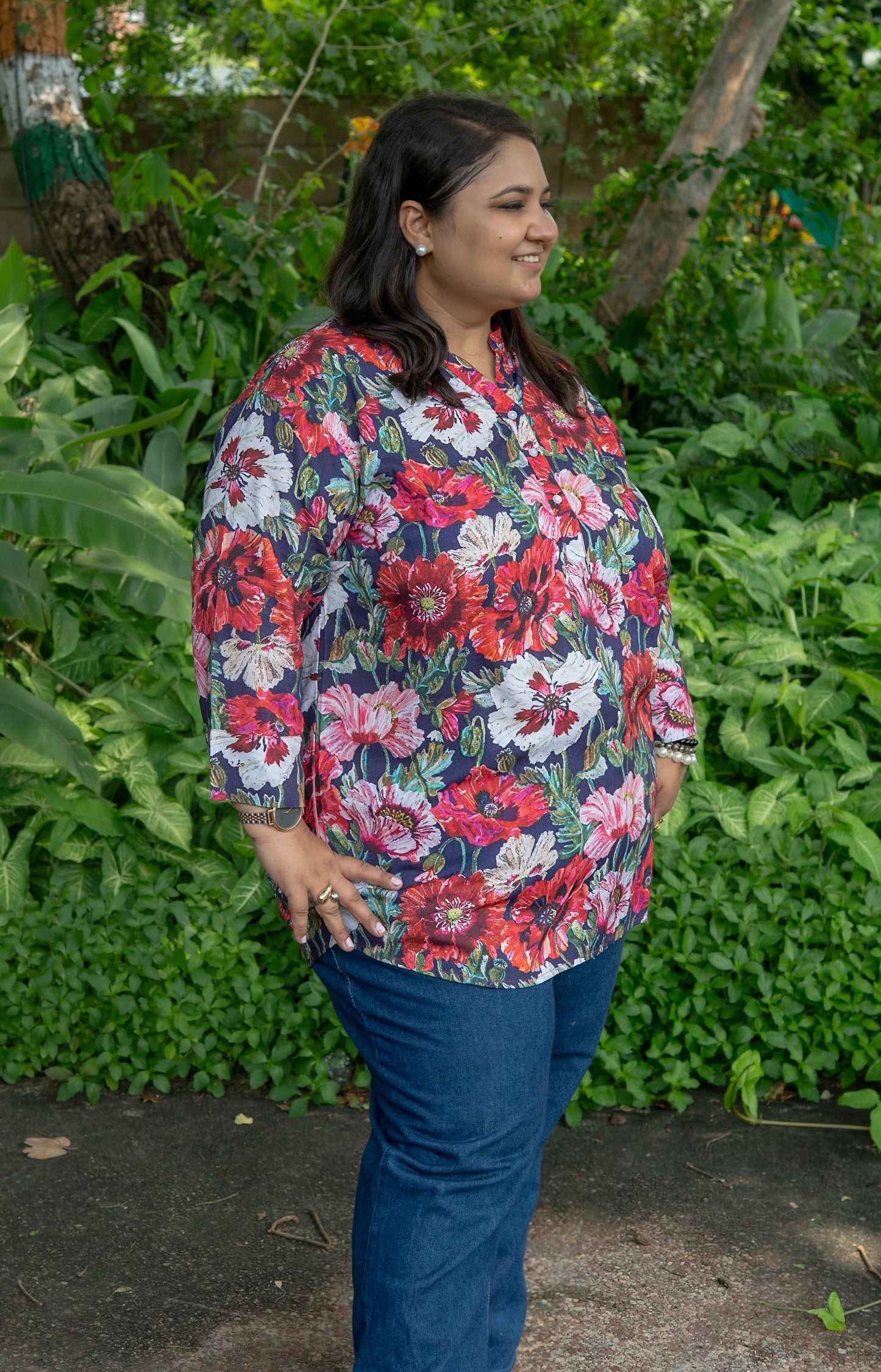 FloraWave Kurta Top