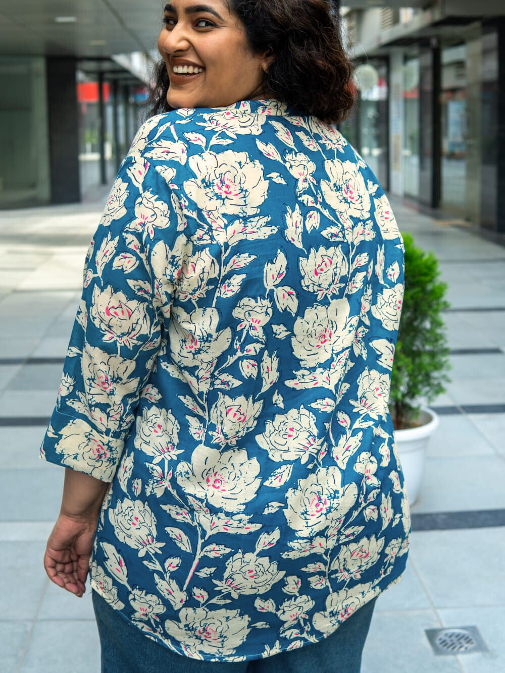Blue Blossom Kura Top