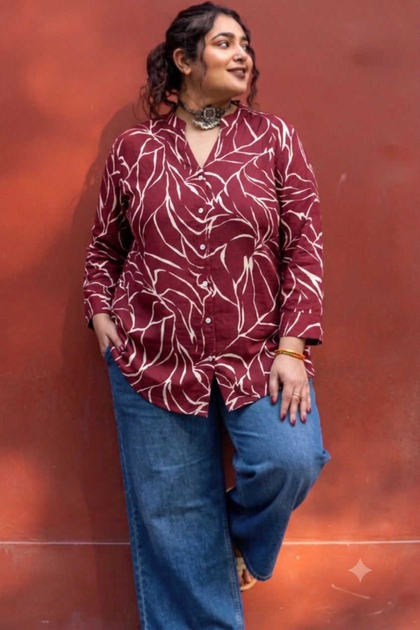 Wine Leaf RelaxFit Shirt