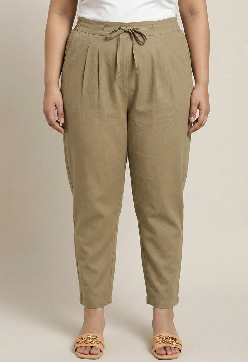 Umber RelaxFit Cotton Pants