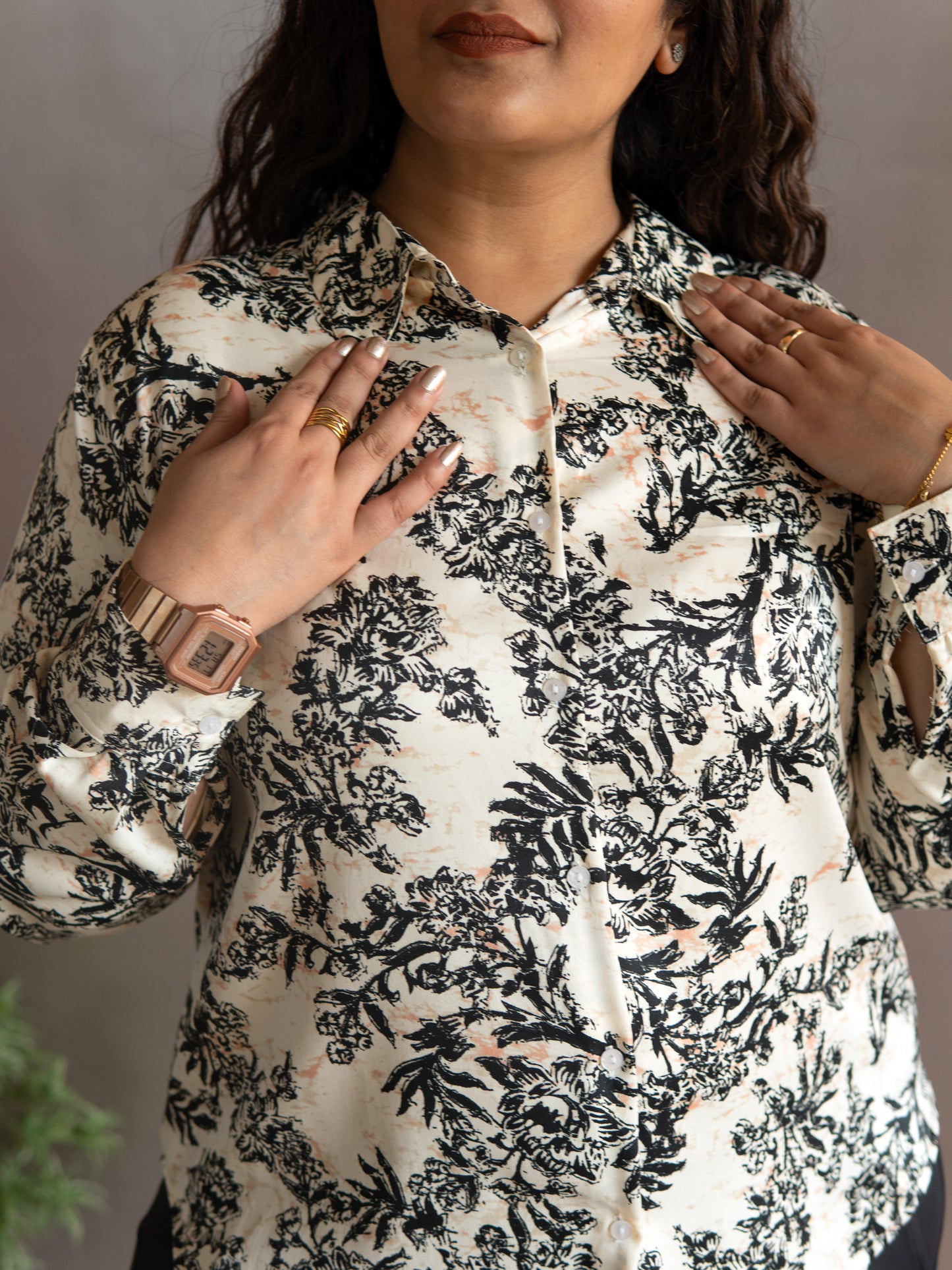 Ivory Dream Satin Shirt