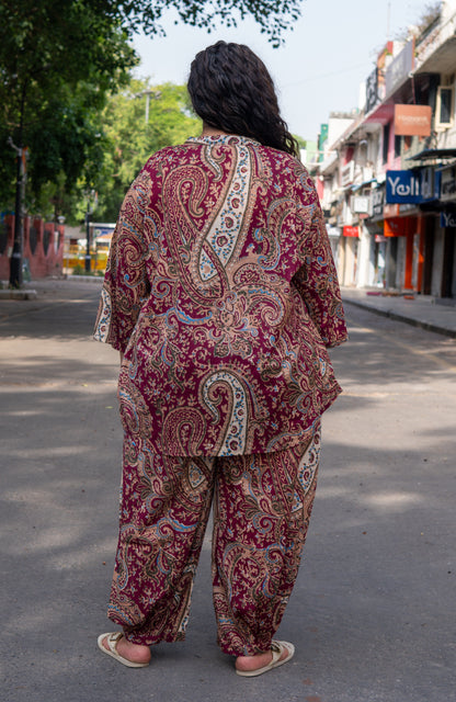 Berry Paisley Co-ord Set
