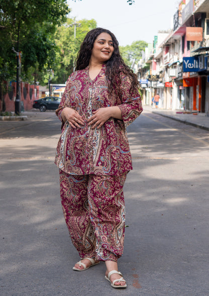 Berry Paisley Co-ord Set