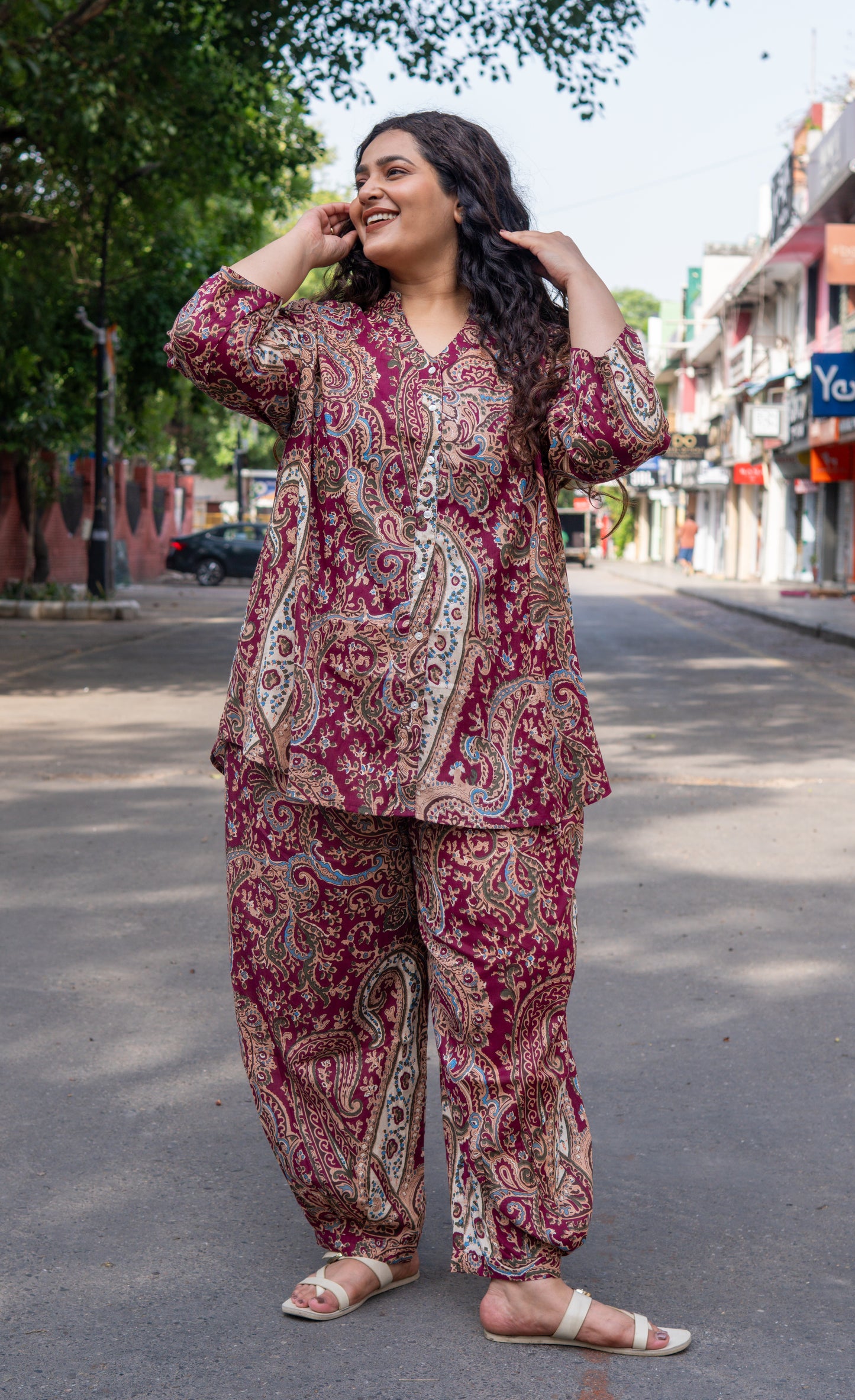 Berry Paisley Co-ord Set