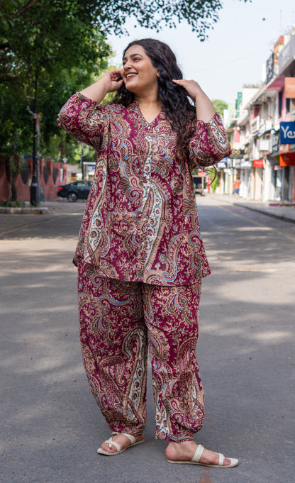 Berry Paisley Co-ord Set