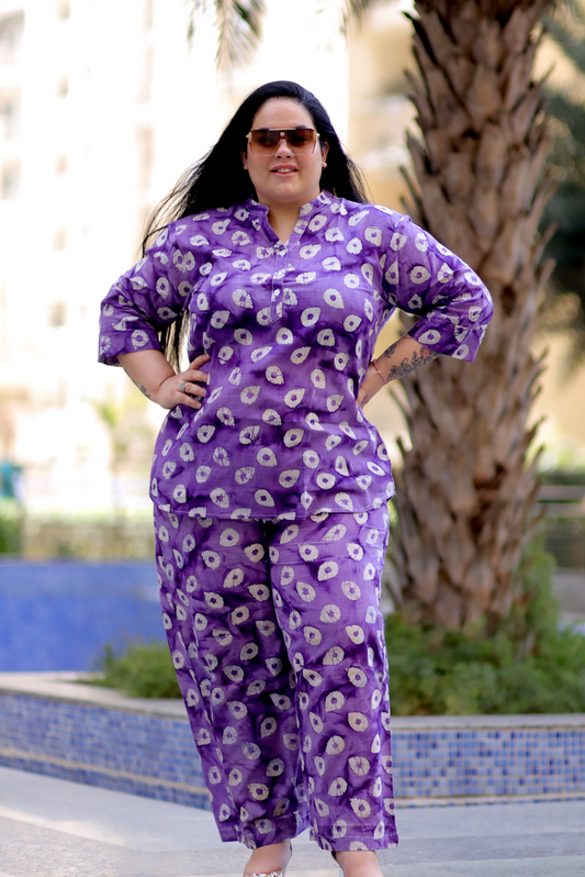 Elegant Jamuni Colour Plus Size Co-ord Set