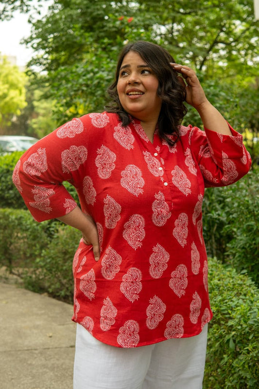 Scarlet Charm Kurta Style Top