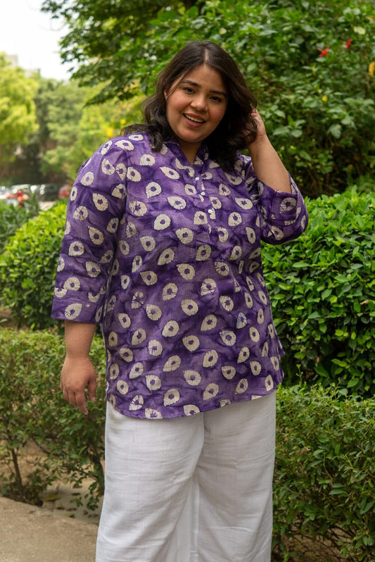 Plum Whisper Kurta Style Top
