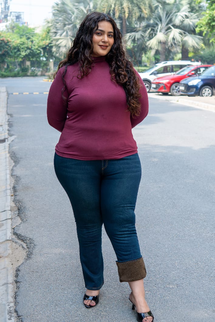 Denim Look Fleece Pants