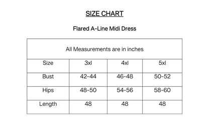 Meadow Bloom Flared Midi Dress