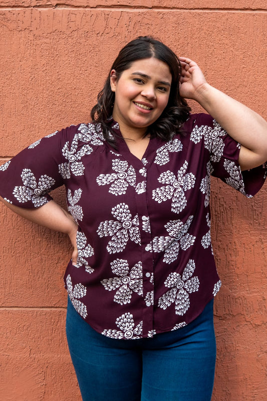 Curve Flow Collar Shirt