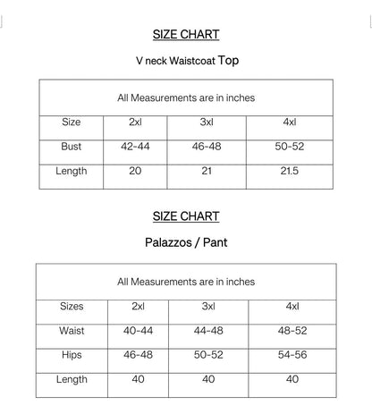 Blue Petal Waistcoat Coord