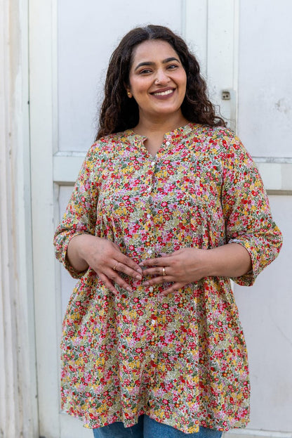 Floral Bliss A-line Tunic