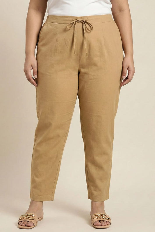 Camel RelaxFit Cotton Pants