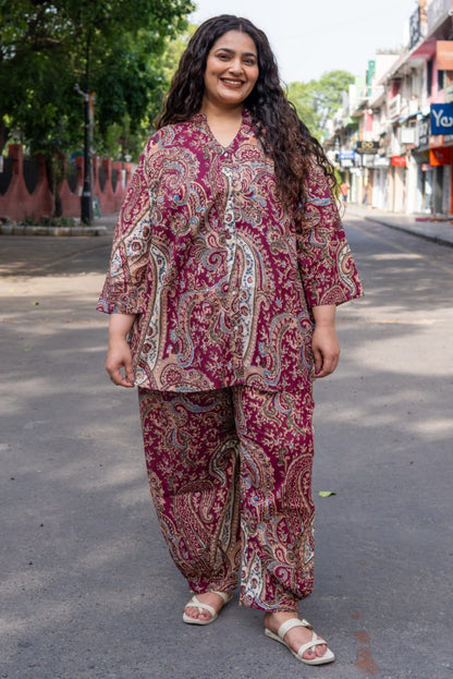 Berry Paisley Co-ord Set
