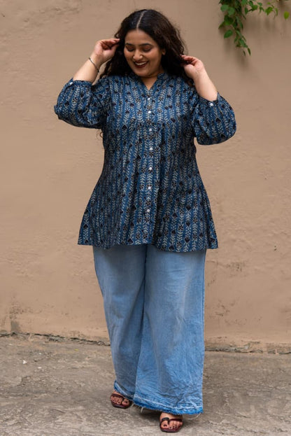 Jaipuri Indigo Flared Tunic
