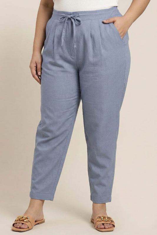 LightGrey RelaxFit  Cotton Pants