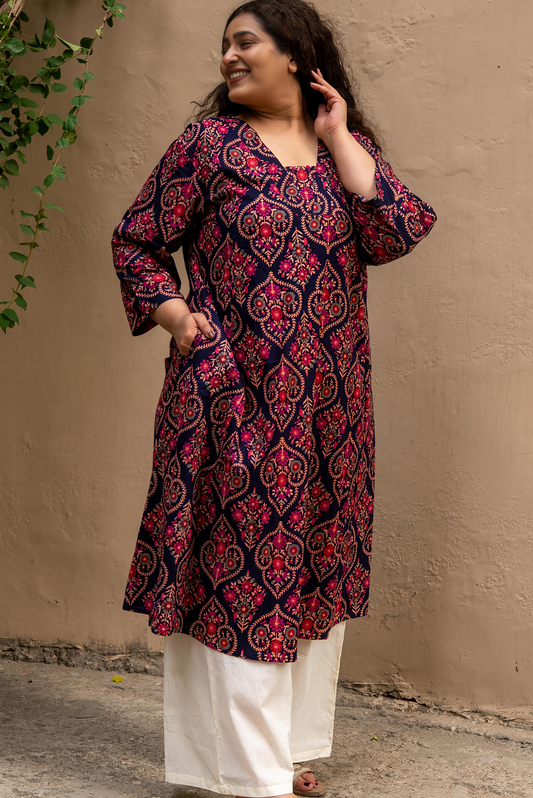 Noor Floral Kurta Palazzo Set