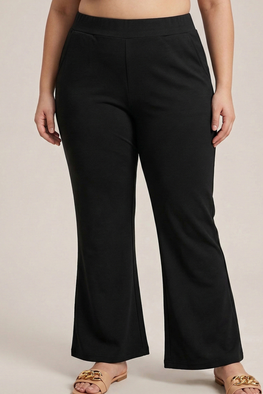 Black CurveEase Flared Pants