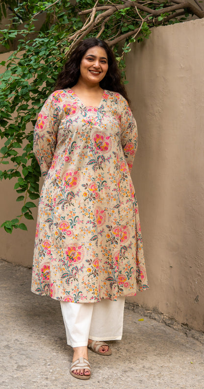 Gulmohar Grace A-Line Kurta