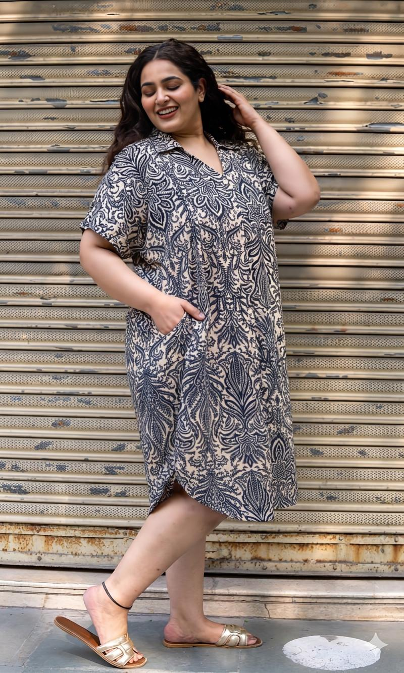 Mystic Paisley Collar Dress