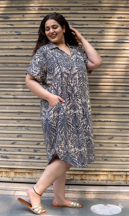 Mystic Paisley Collar Dress