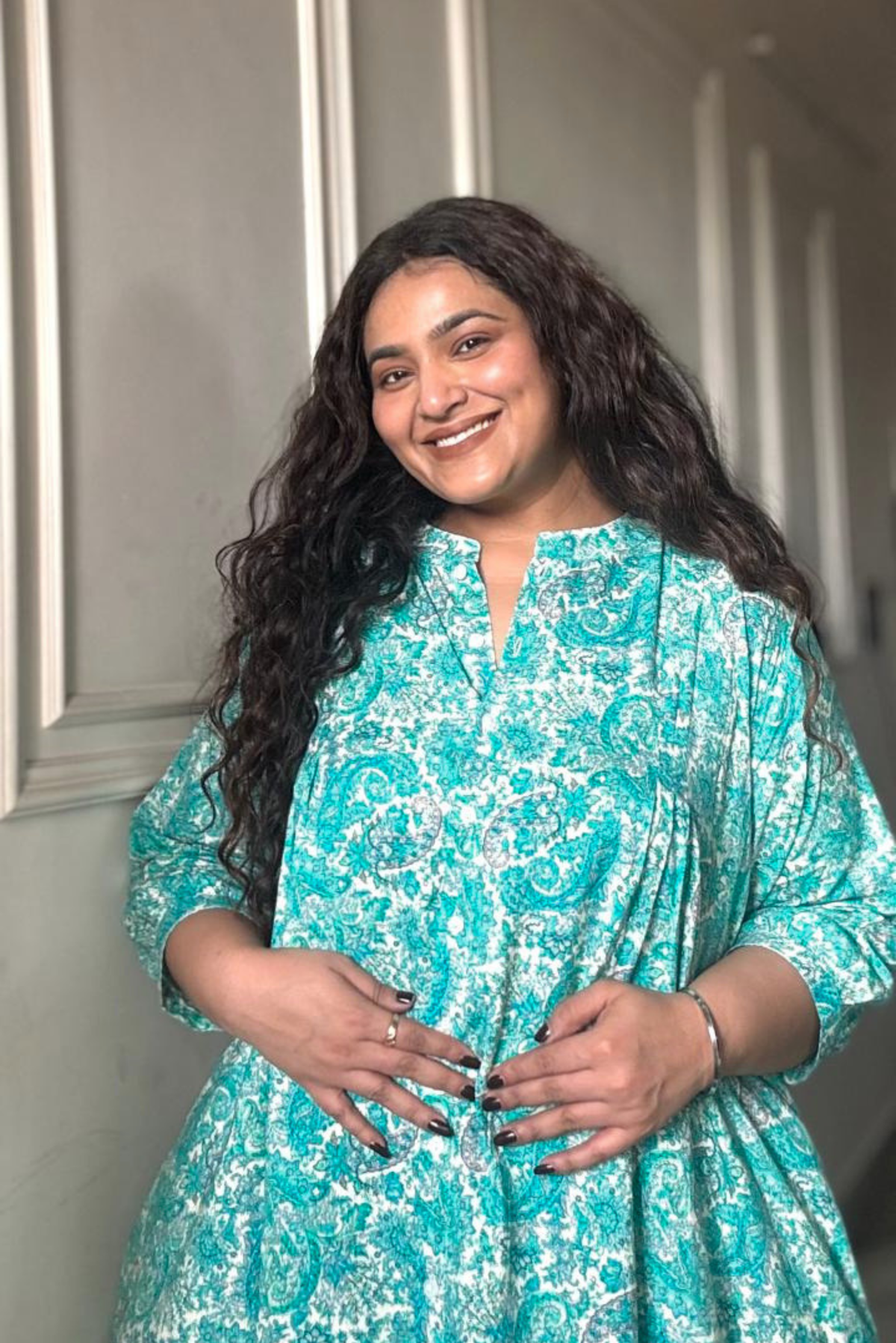 Teal Paisley A-Line Tunic