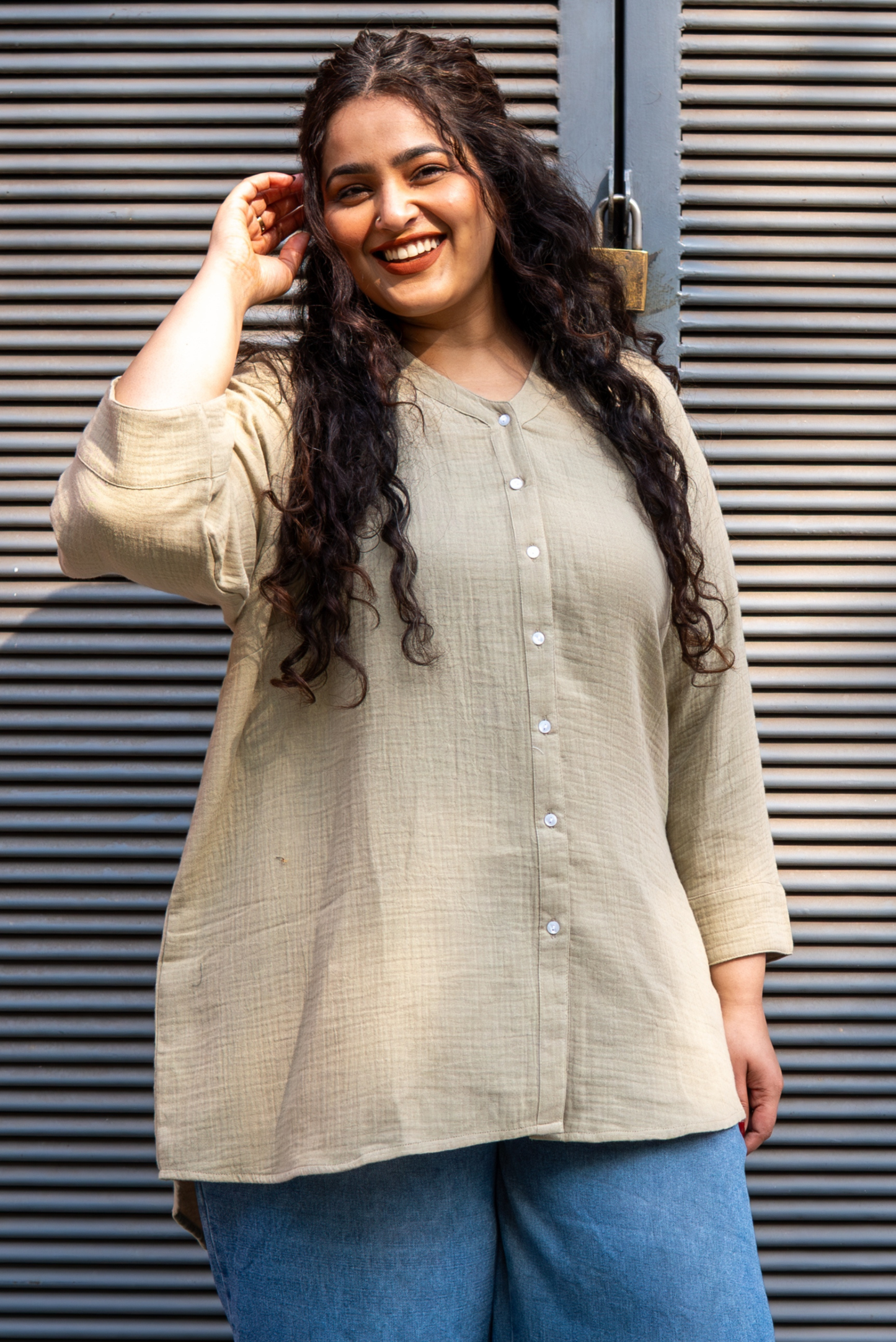 Sage Perfect Fit Cotton Shirt