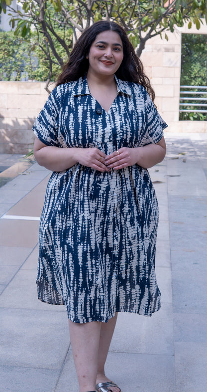 Indigo Edit Collar Dress