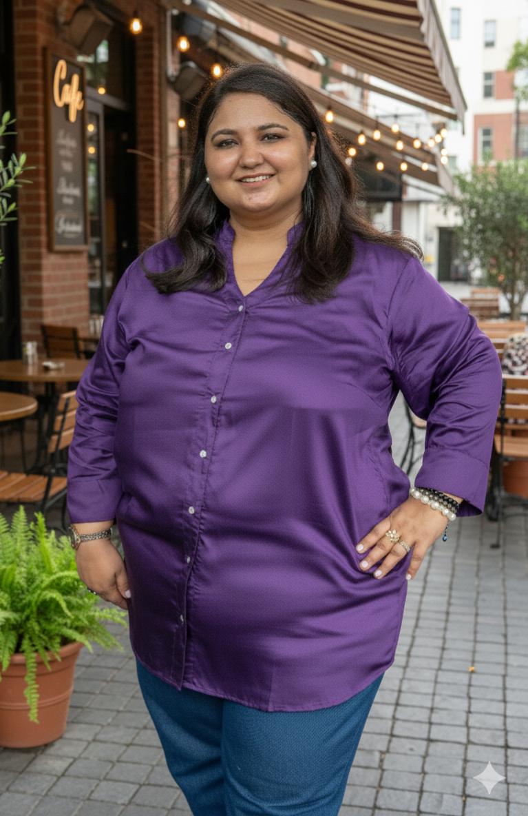 Purple Luxe Button-Down Shirt