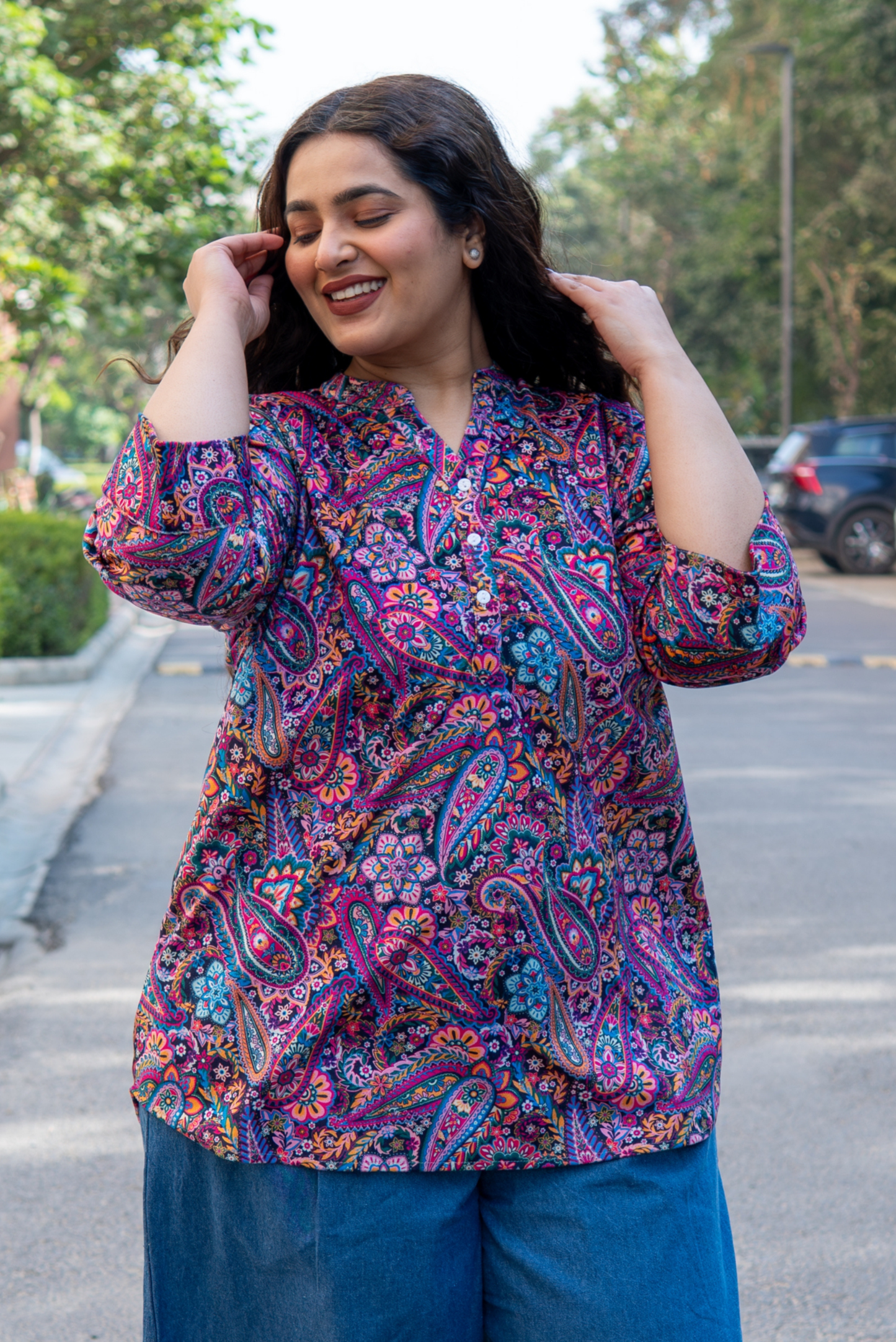 Winter Paisley Kurta Top