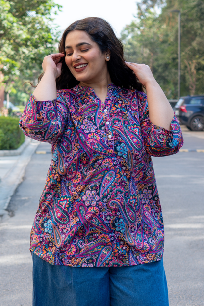 Winter Paisley Kurta Top