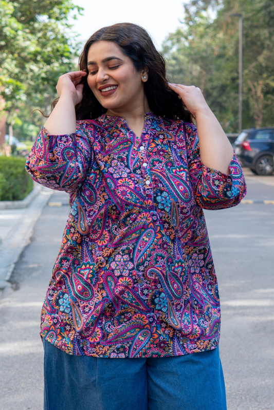 Winter Paisley Kurta Top