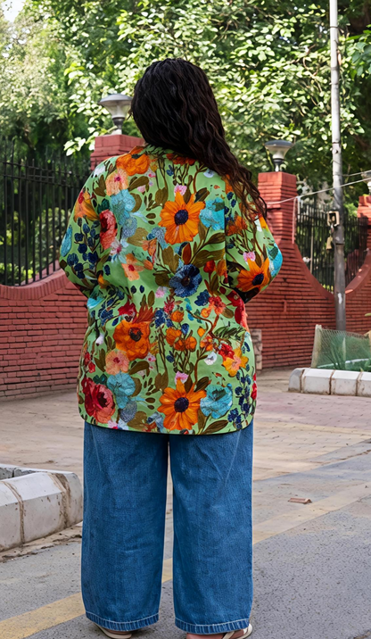 Pistachio Floral RelaxFit Shirt